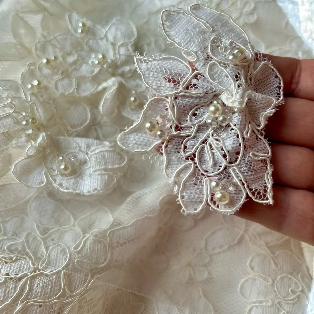 NWT Mikaella Bridal Light Ivory Lace Wedding Dress Size 6 - Picture 17 of 17